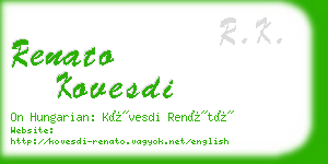 renato kovesdi business card